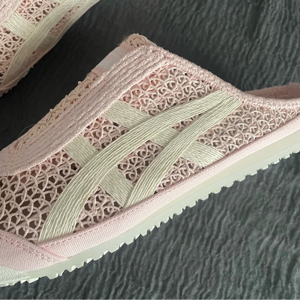 Onitsuka Tiger by Asics Pink Crochet Slip-On Mules - Picture 4 of 7